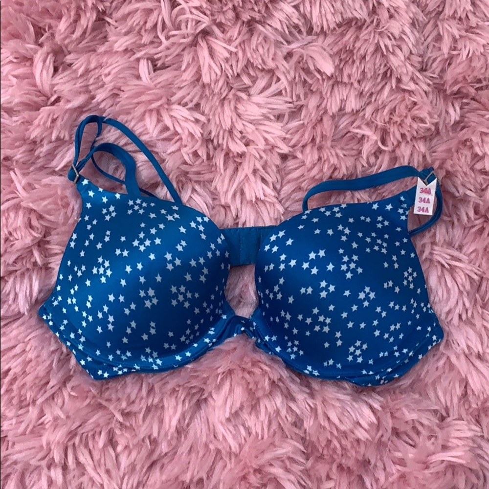 NWT Victoria’s Secret PINK Push-Up Star Print Bra